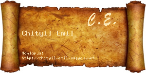 Chityil Emil névjegykártya