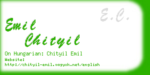 emil chityil business card